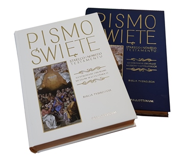 Pismo Święte Starego i Nowego Testamentu. Biblia tysiąclecia. Oprawy biała i granatowa